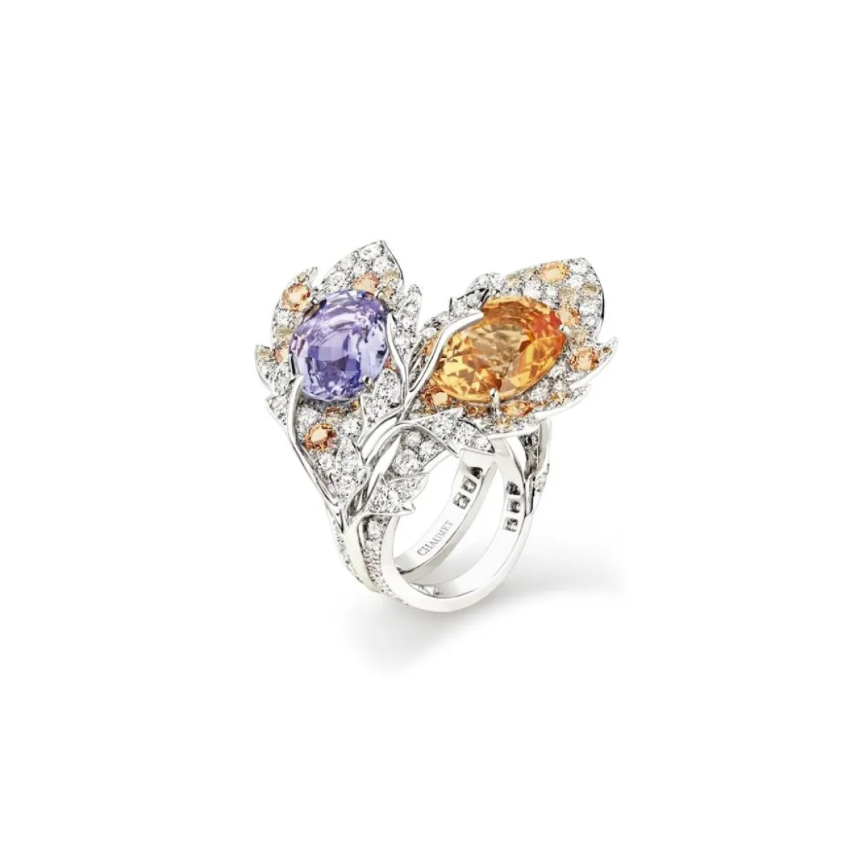 خاتم مرصع بالألماس البني من شوميه Chaumet