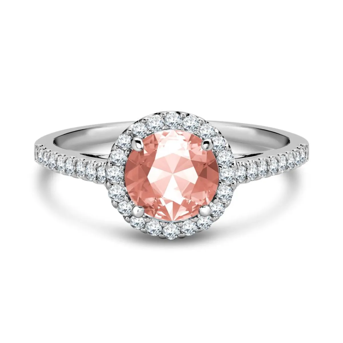 خاتم مرصع بحجر المورجانيت من Pragnell