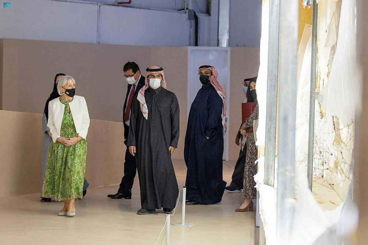 وزير الثقافة السعودي مع نظيرته البريطانية- الصورة من واس