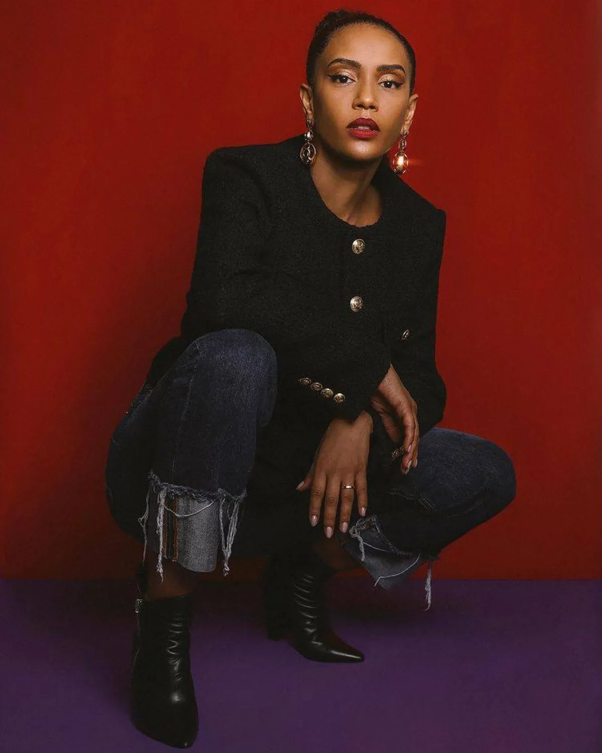 أقراط Taís Araújo-الصورة من حساب النجمة على انستغرام