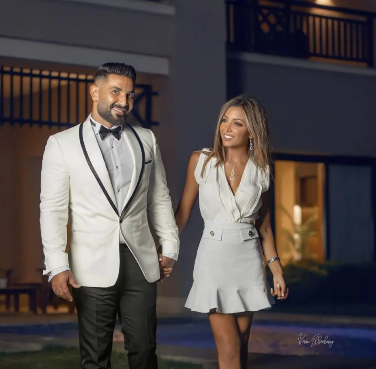 أحمد سعد وزوجته علياء البسيوني - الصورة من حسابه على انستغرام