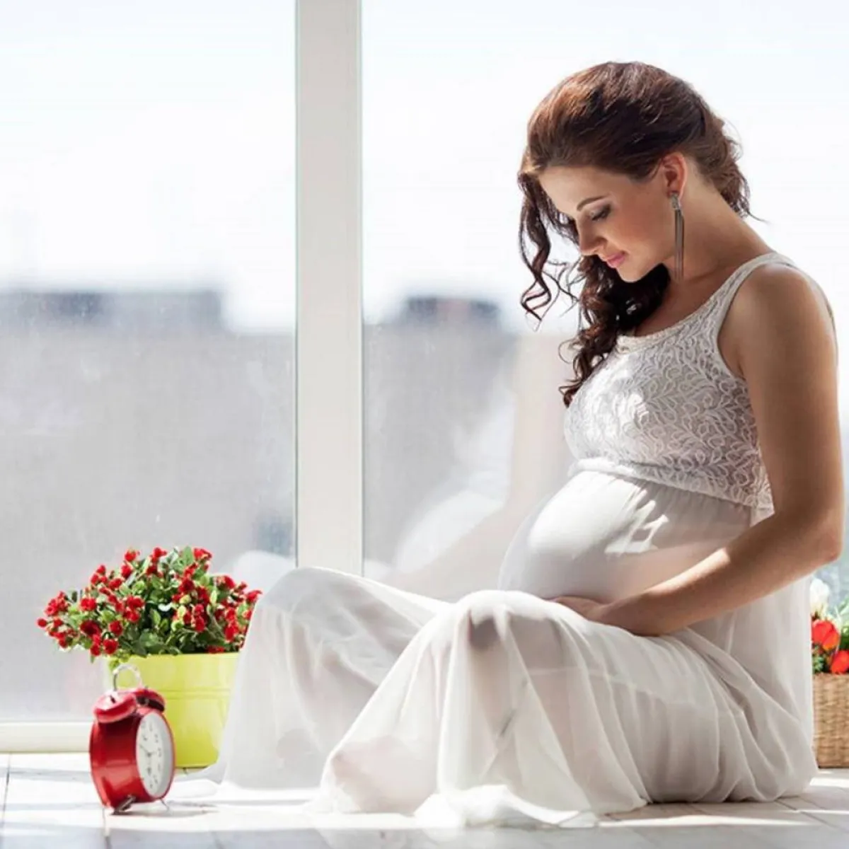 صورة لحامل في الشهر السابع