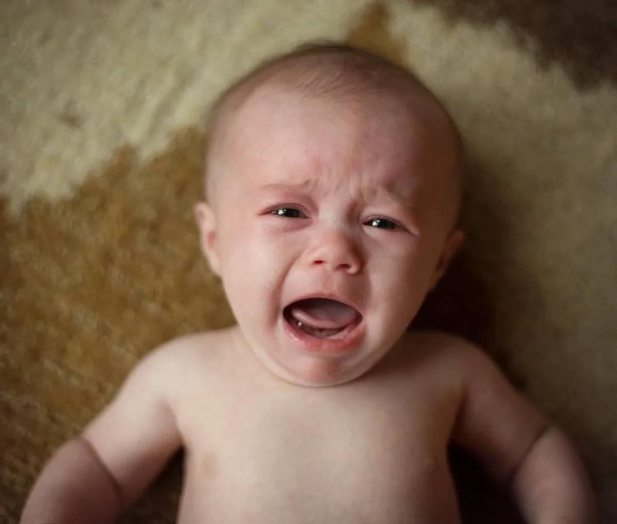 صورة رضيع يعاني من نوبة بكاء