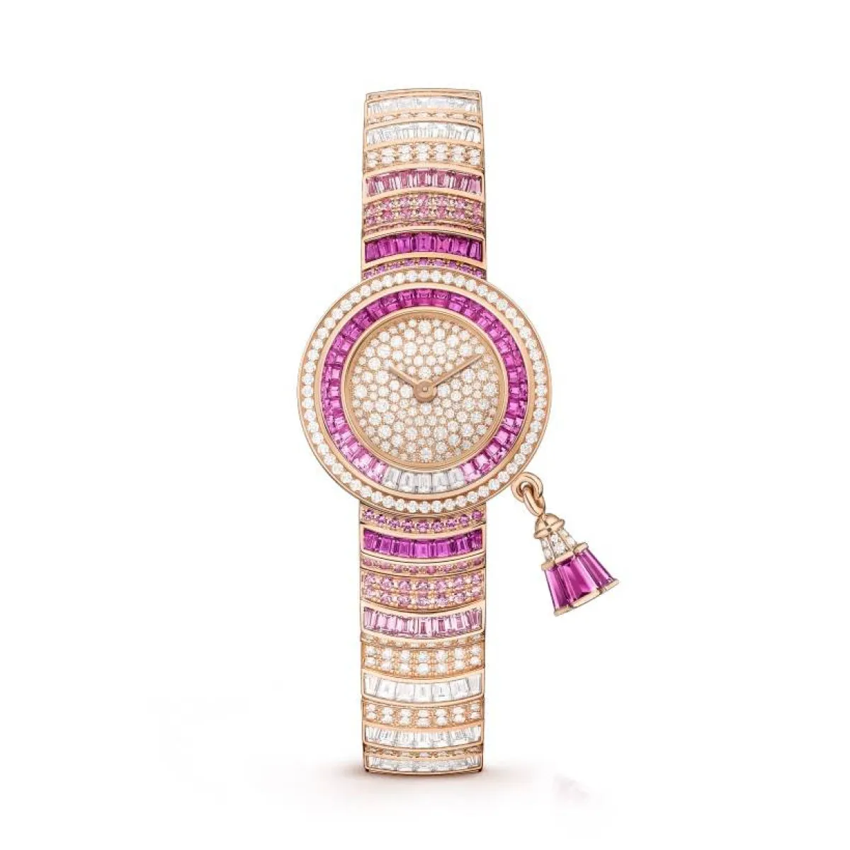 ساعة بفصوص ملونة من فان كليف آند أربلز Van Cleef & Arpels