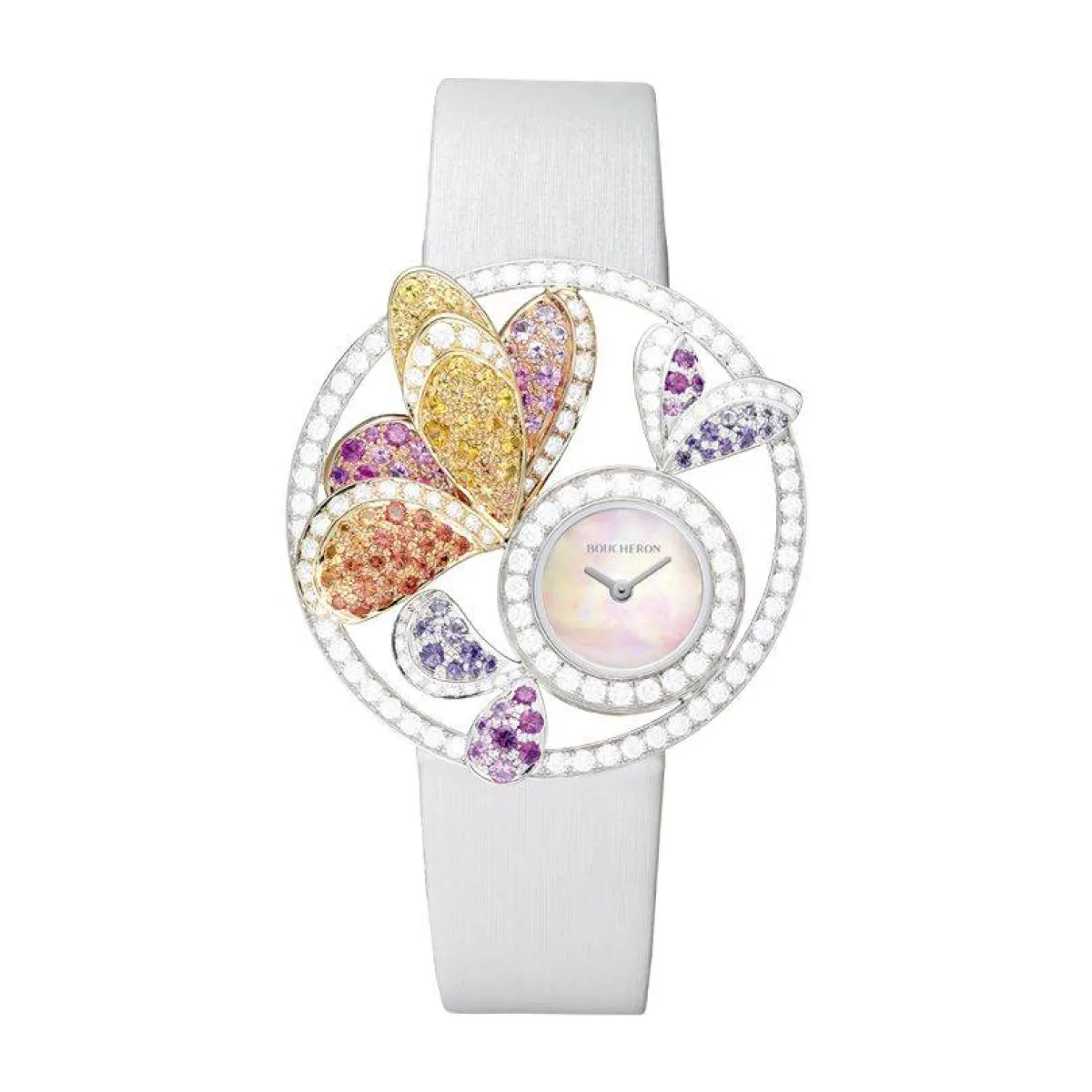 ساعة مرصعة بفصوص ملونة من بوشرون Bouchero