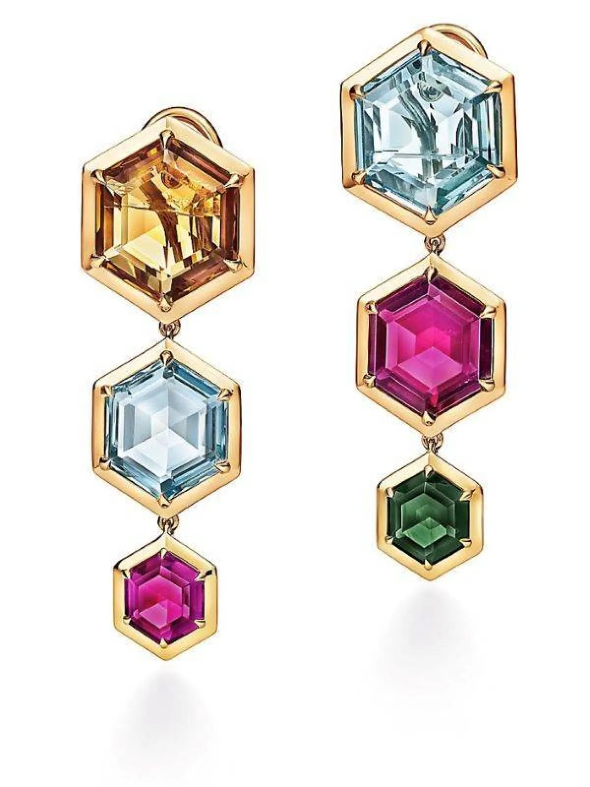 أقراط بحجر التورمالين الأخضر من تيفاني Tiffany & co