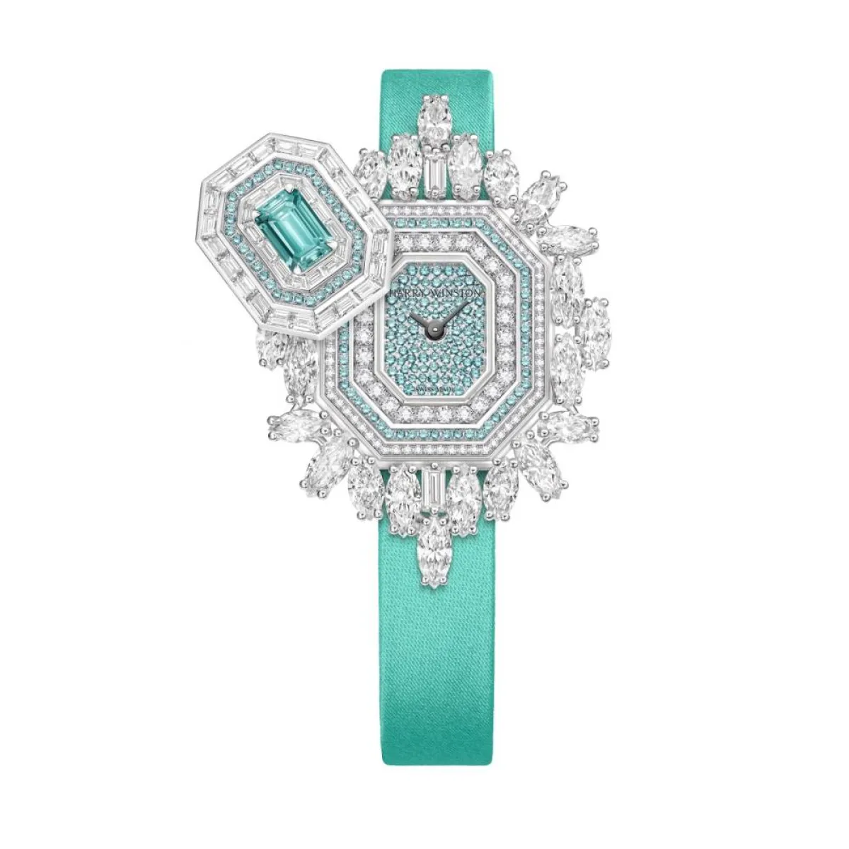 ساعة مرصعة بحجر التورمالين من هاري وينستون Harry Winston