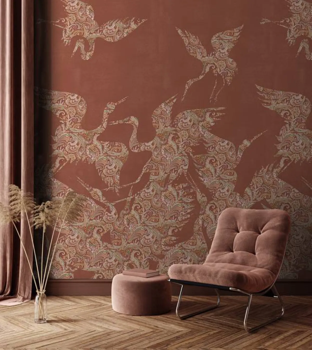 ورق جدران متأثر بالثقافة الشرقيّة