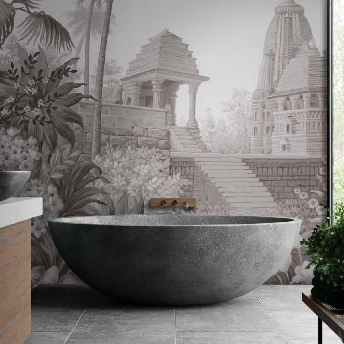 التعبير عن الثقافات يتحقّق من خلال الرسوم على وسائط شتى في الديكور، منها ورق الجدران 