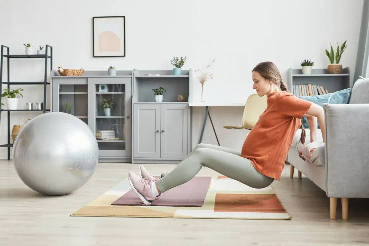 حامل تمارس الرياضة