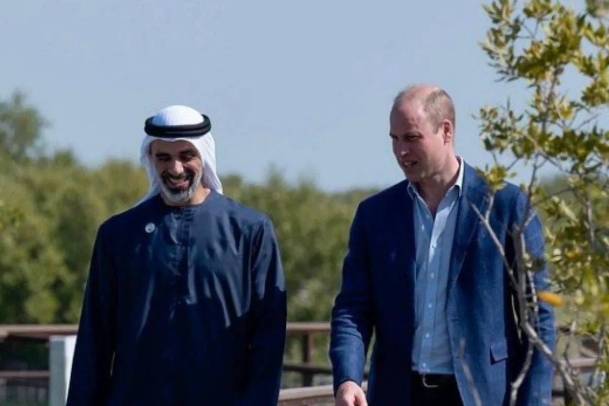 الأمير ويليام والشيخ خالد بن محمد بن زايد آل نهيان- الصورة من موقع Royal Central