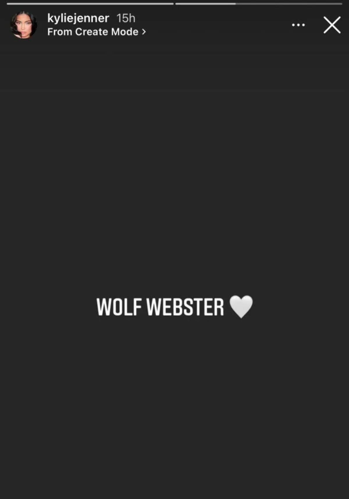 الستوري التي كشفت من خلالها كايلي عن اسم طفلها