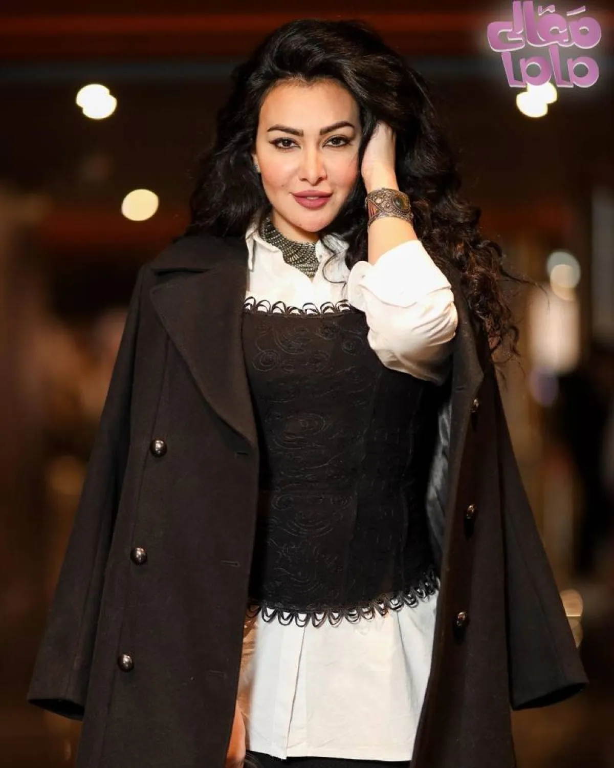 النجمة ميرهان حسين خلال حضورها العرض الخاص لفيلم معالي ماما - الصورة من حسابها على انستغرام