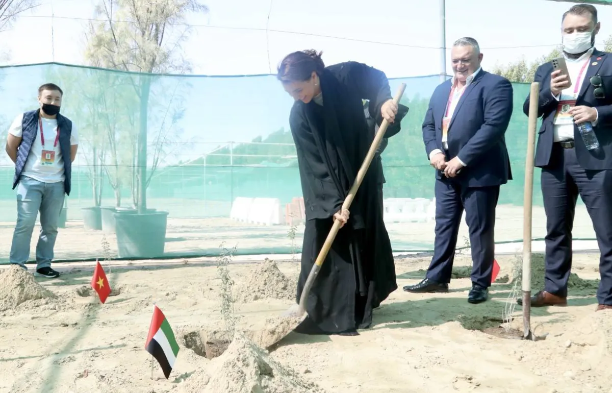 تم اختيار معرض إكسبو دبي 2020 لإقامة الفعالية وزراعة الشتلات. الصورة من "وام"