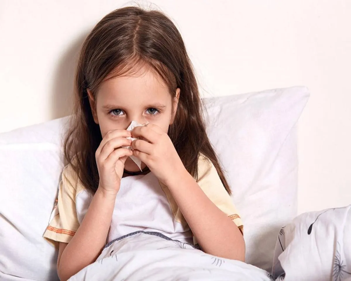 صورة لطفلة تعاني من الحساسية