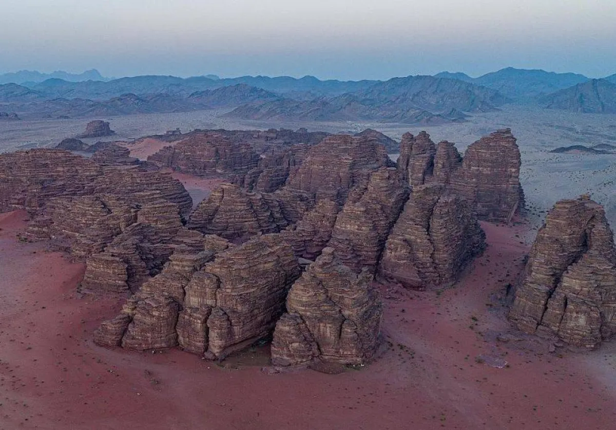 صورة علوية لصحراء حسمى