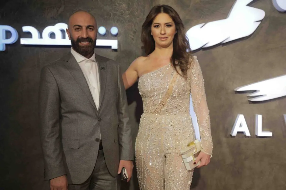  ميسون أبو أسعد وكفاح الخوص على السجادة الحمراء لاحتفالية الأمس لانطلاق مسلسل الوسم - الصورة من المسؤول الإعلامي لمجموعة الـmbc