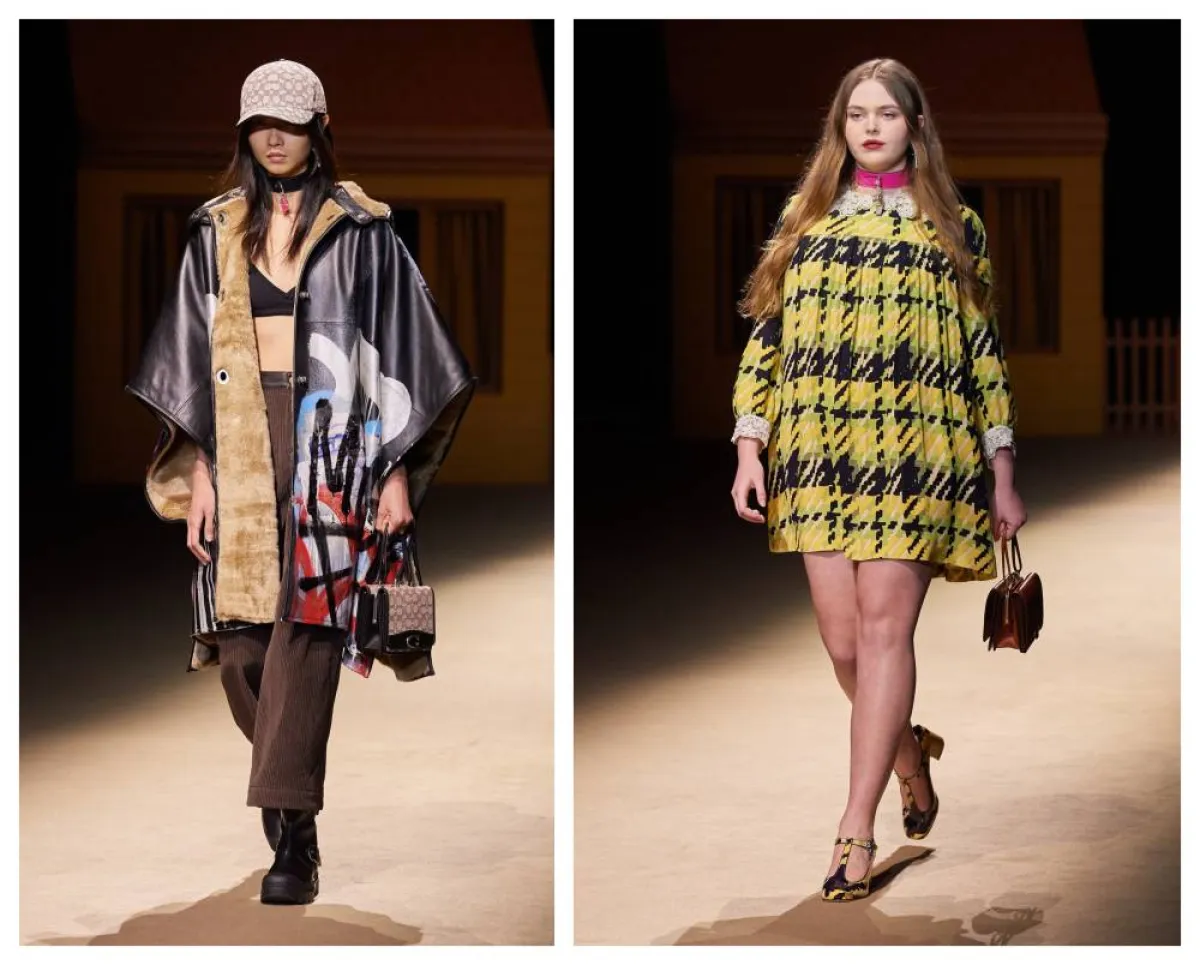 المعاطف الجلدية والمطبعة لدى كوتش 