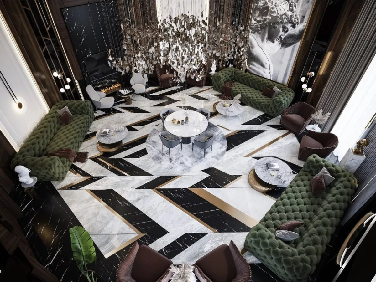 الرخام الكلكتا... يطبع المساحات الداخلية بالفخامة