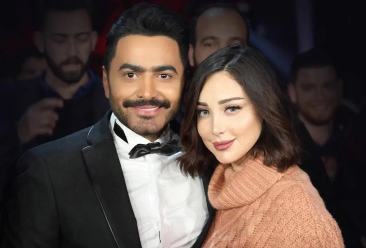 تامر حسني وبسمة بوسيل - الصورة من حساب بسمة بوسيل في إنستغرام