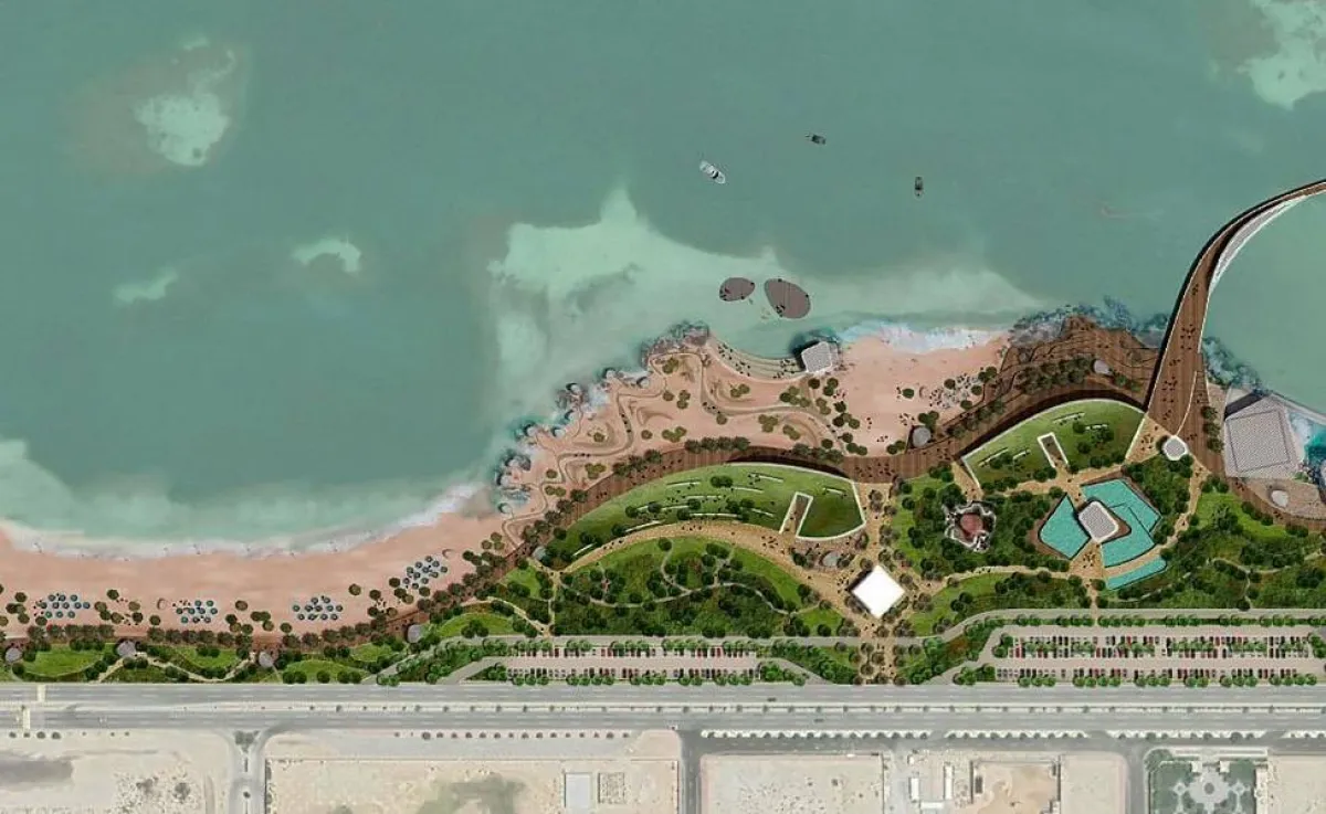 مشروع تطوير الشاطئ المعياري في الخبر. الصورة من "واس"