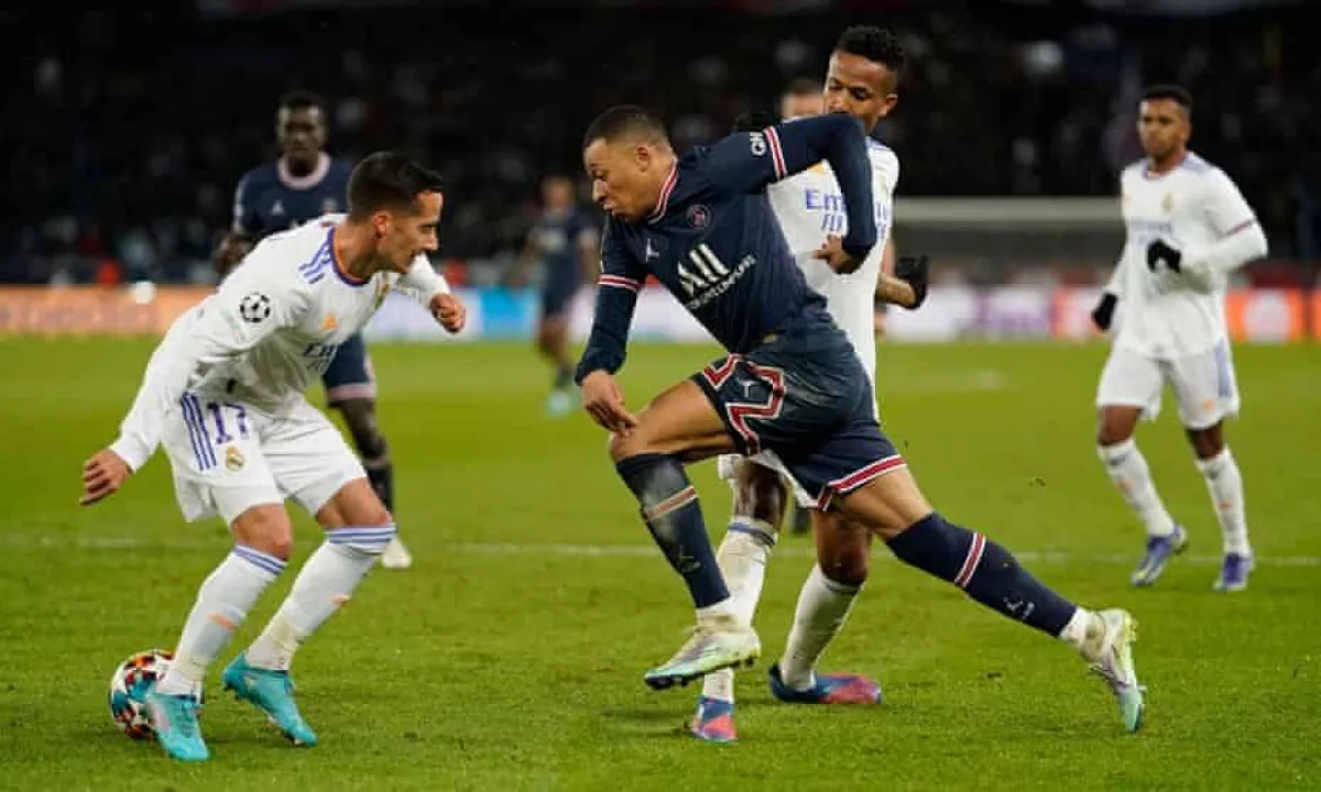 صورة من مباراة باريس سان جيرمان وريال مدريد