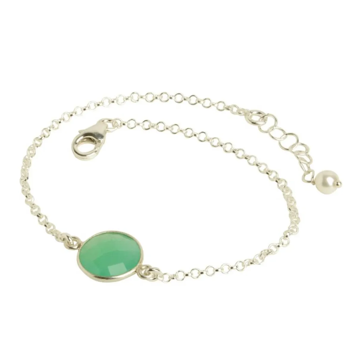 سوار بحجر كوارتز أخضر من Yumi Jewellery  