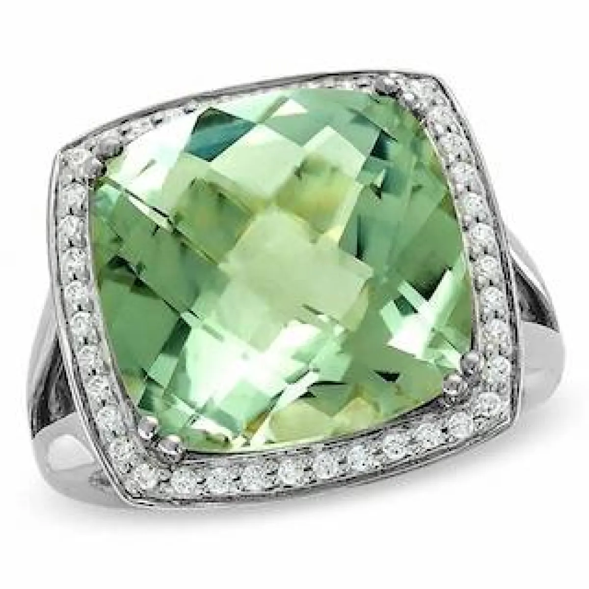 خاتم بحجر كوارتز أخضر من Gordon's Jewelers   