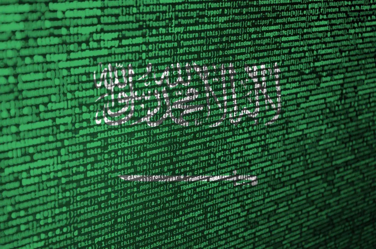 صورة لعلم المملكة مرسم على جدار