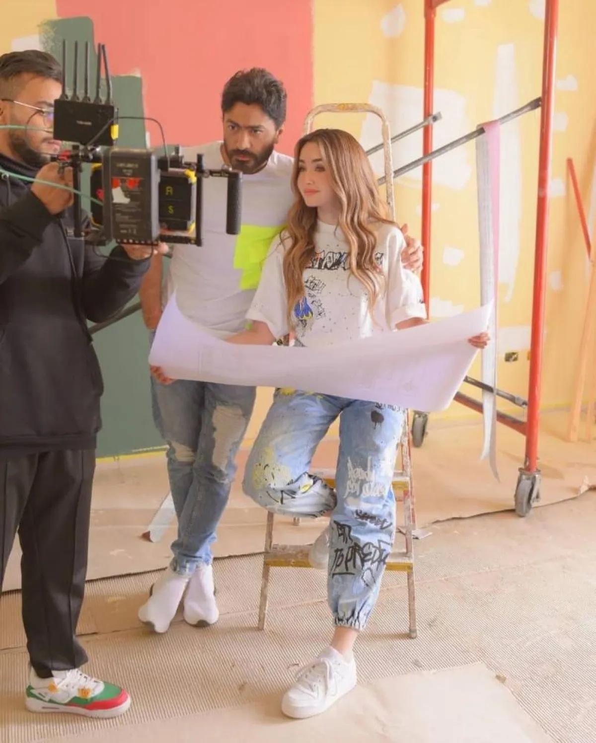 هنا الزاهد وتامر حسني - الصورة من حساب تامر على انستغرام