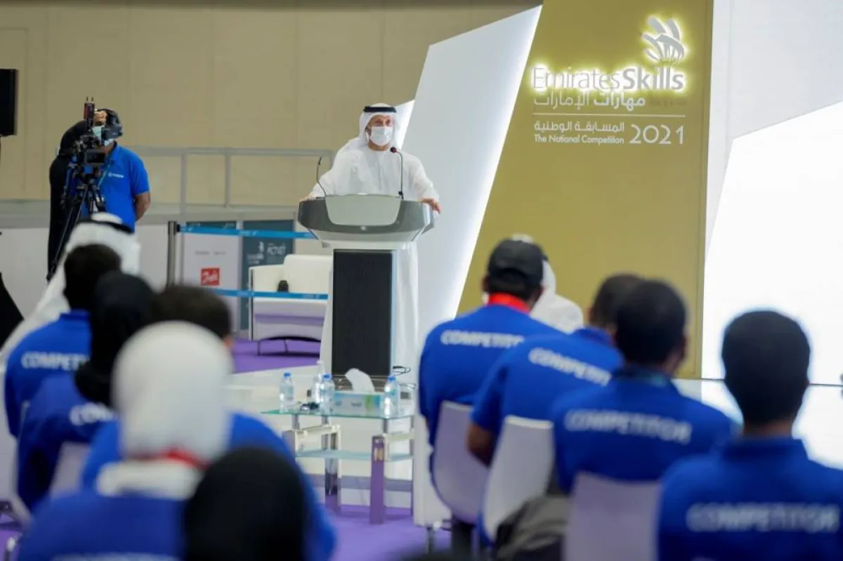 انطلاق الدورة الـ 13 من المسابقة الوطنية لمهارات الإمارات 2022. الصورة من "وام"