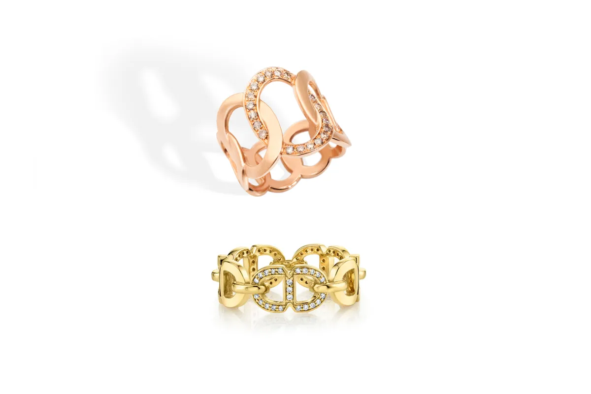 موديلات خواتم فاخرة بأشكال السلاسل