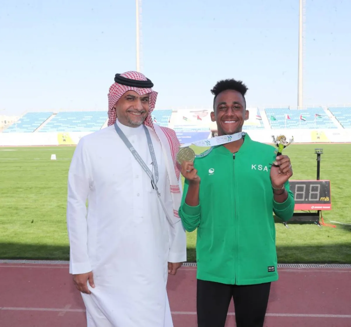 علي النخلي - الصورة من حساب اللجنة الأولمبية والبارالمبية السعودية على تويتر 