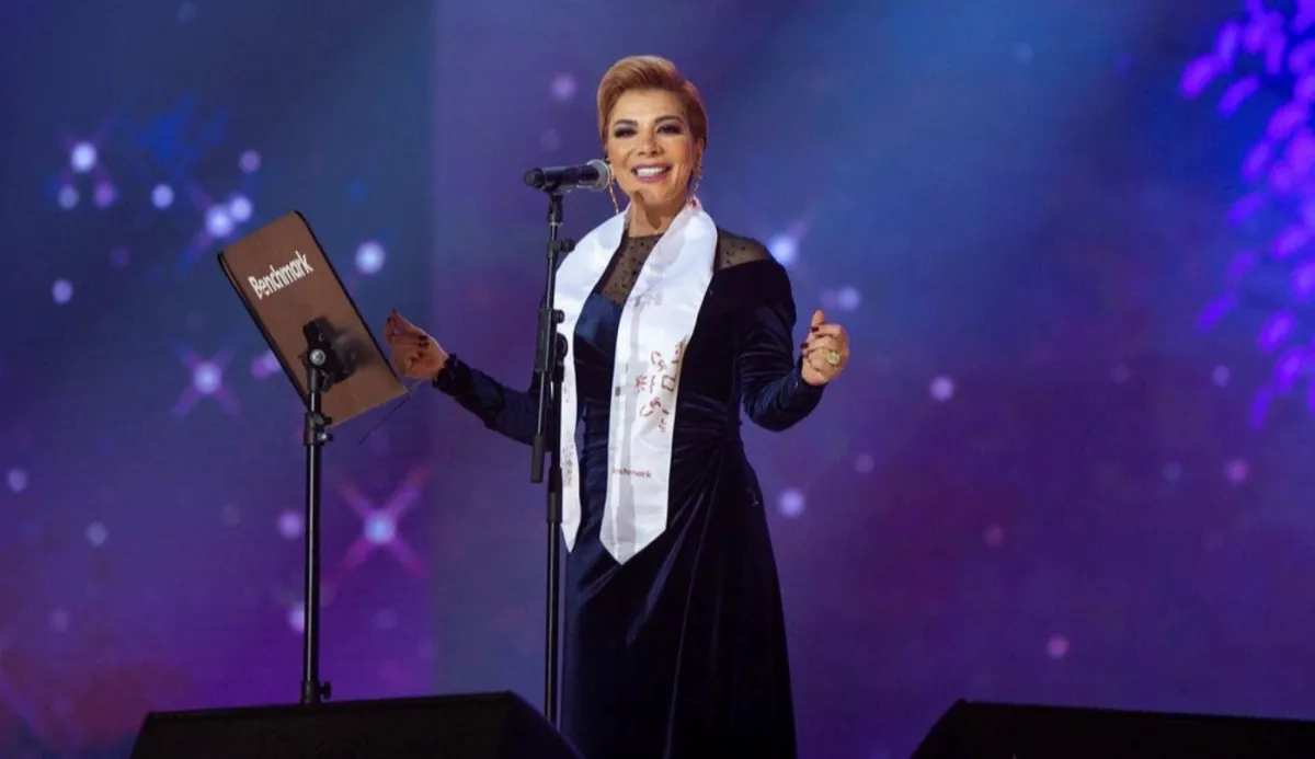 أصالة نصرى -الصورة من حساب شركة بنش مارك على الانستغرام