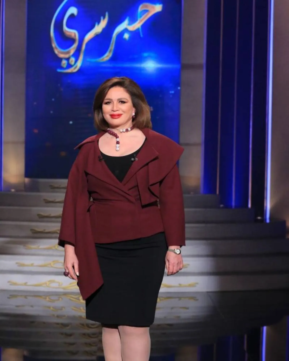 النجمة الهام شاهين خلال استضافتها في برنامج حبر سري  - الصورة من حساب الهام على انستغرام