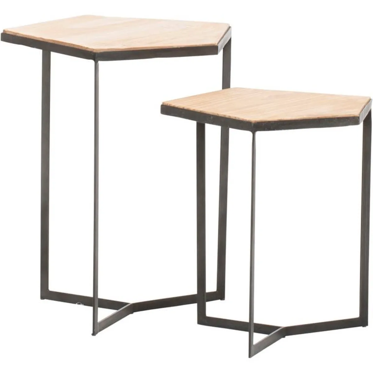 زوجان من الطاولات الجانبيّة، قابلان للاندماج ببعضهما البعض