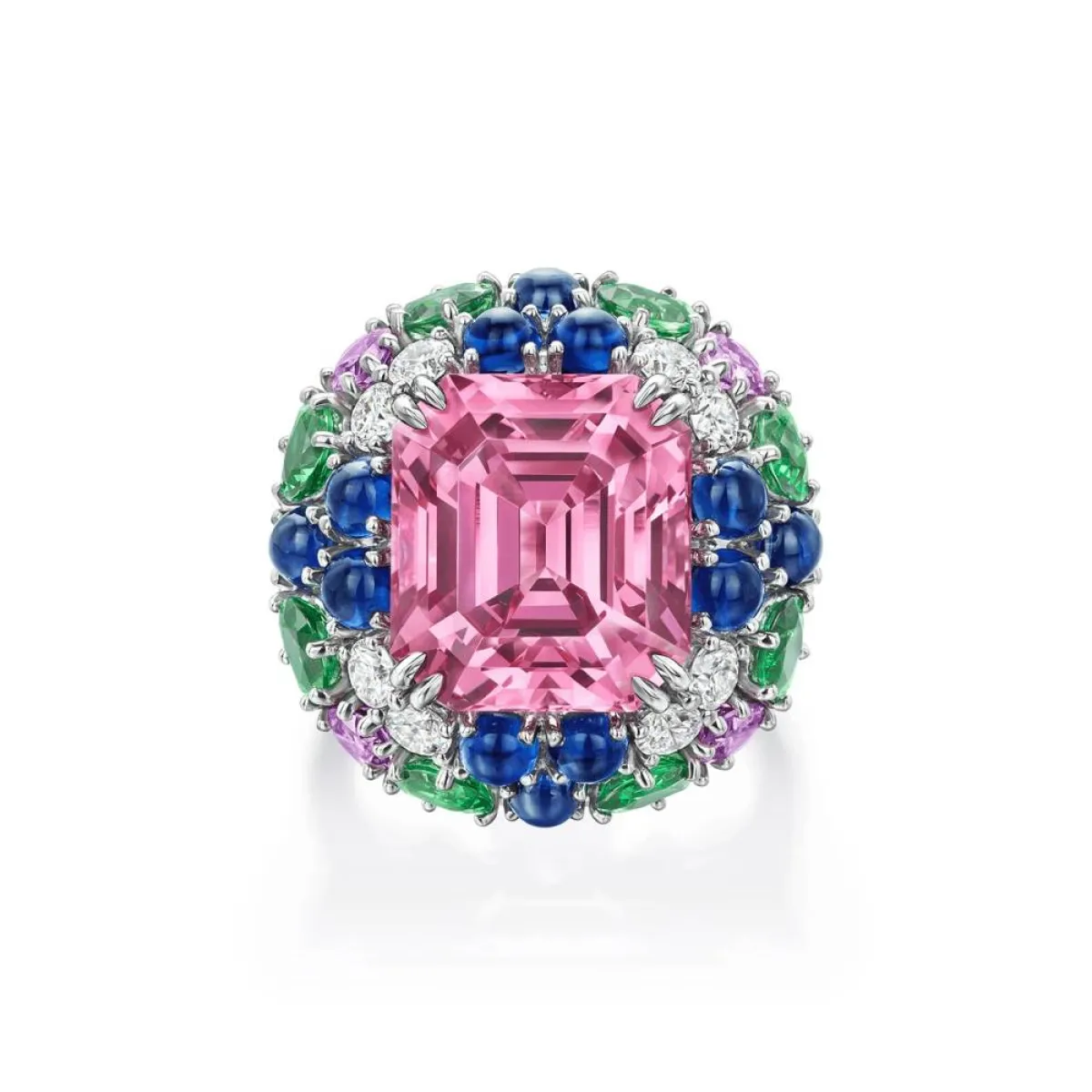 خاتم كوكتيل ملون من هاري وينستون Harry Winston