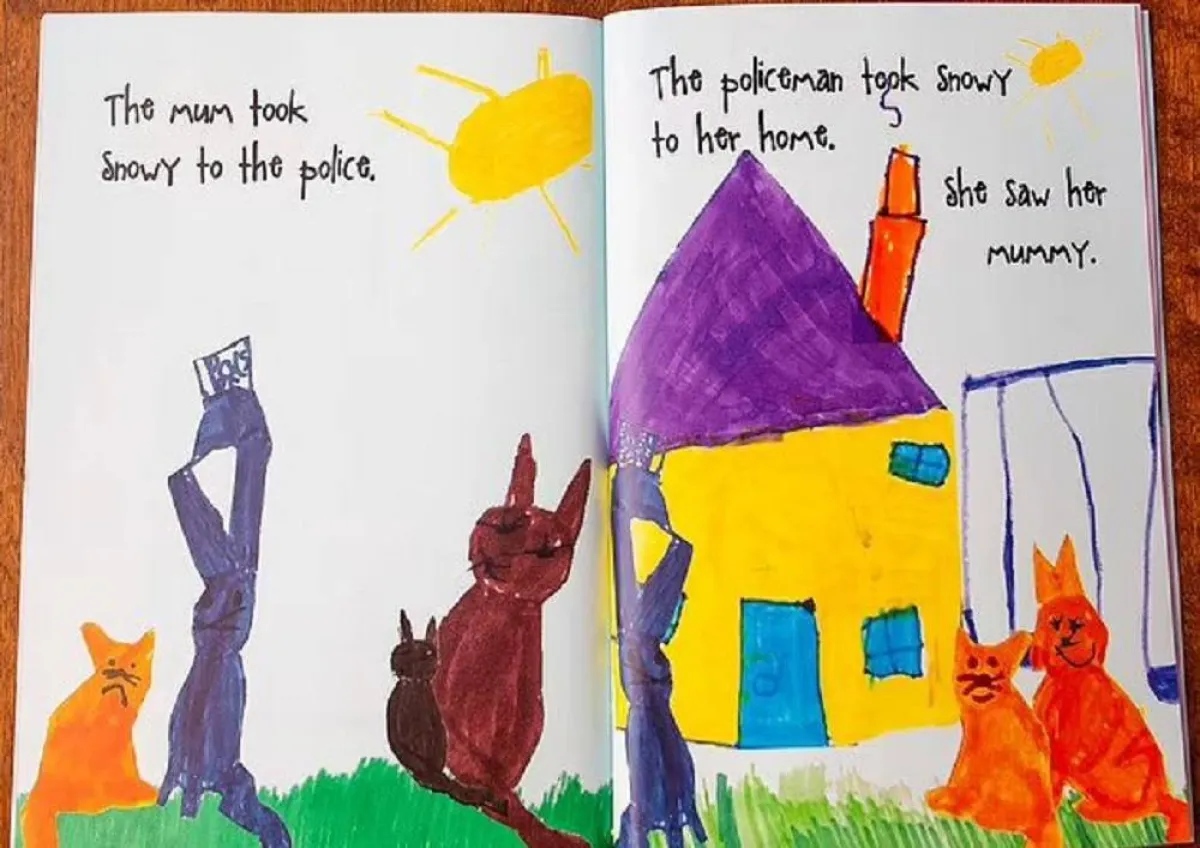 صورة من قصة للطفلة البريطانية جاي دارك