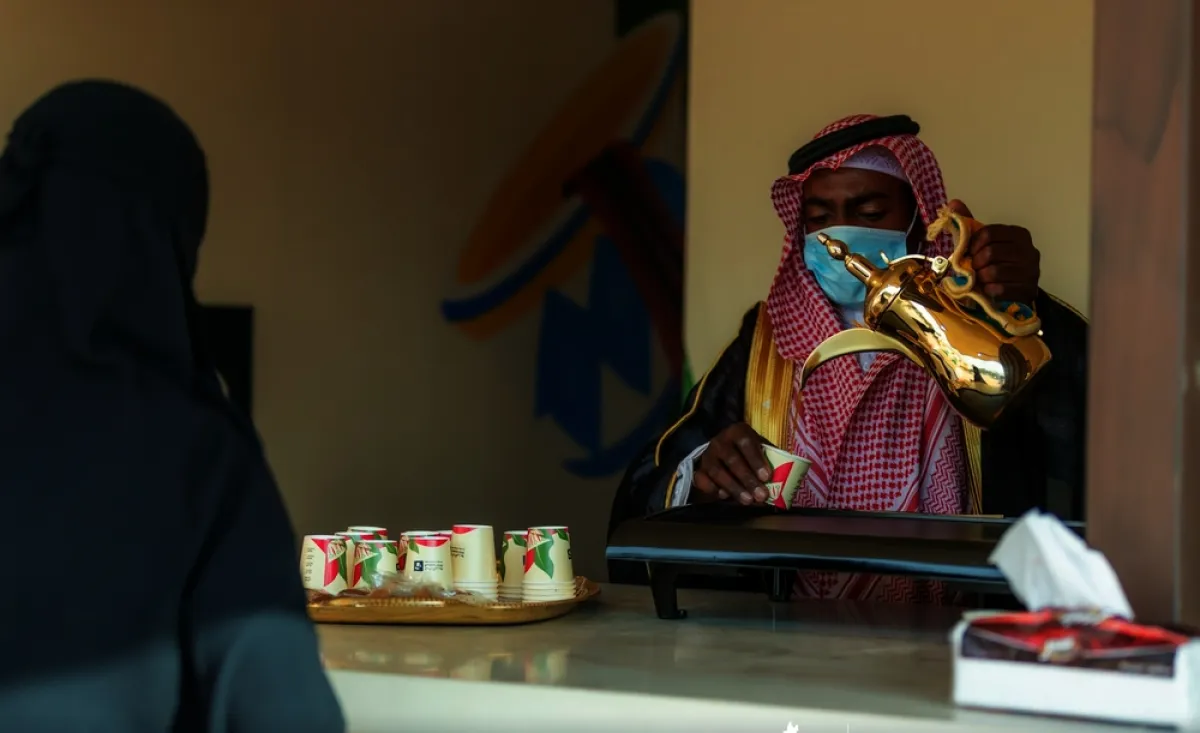 عام القهوة السعودية يضيف الزوار - الصورة من حساب هيئة فنون الطهي على تويتر