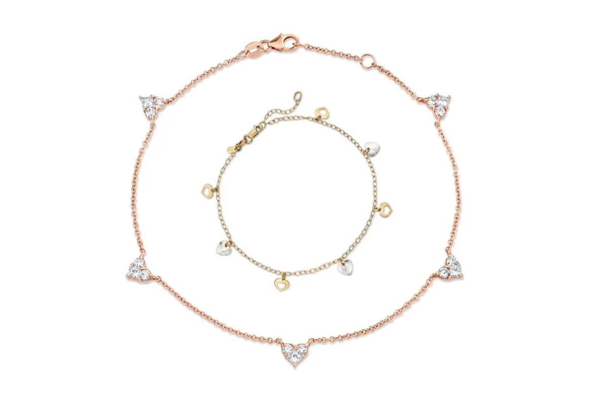 موديلات خلاخل على شكل قلب