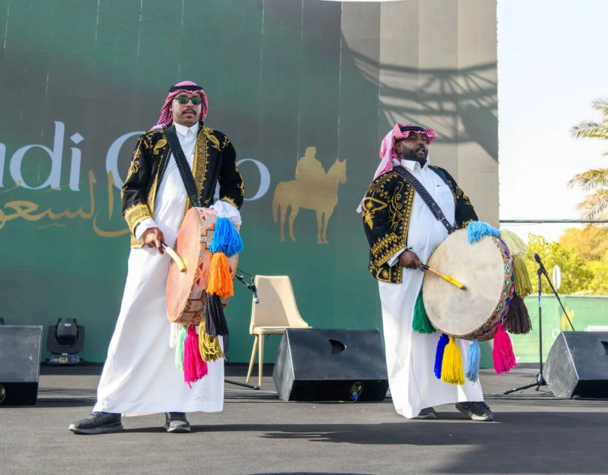 فرق الإستعراض المتجولة في ميدان كأس السعودية - تصوير محمد عثمان