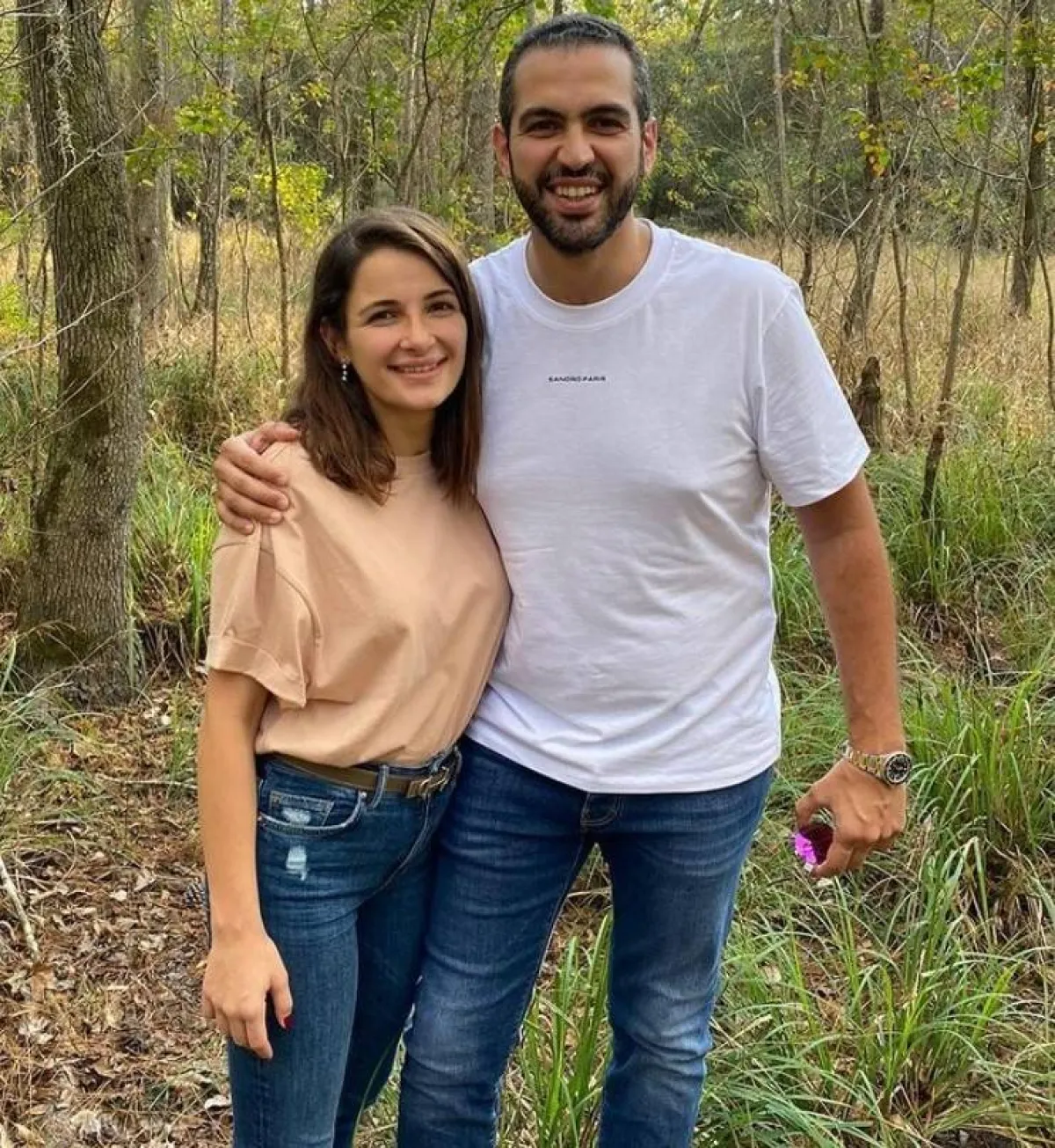 شام الذهبي وخطيبها أحمد هلال- الصورة من حسابها على انستغرام 