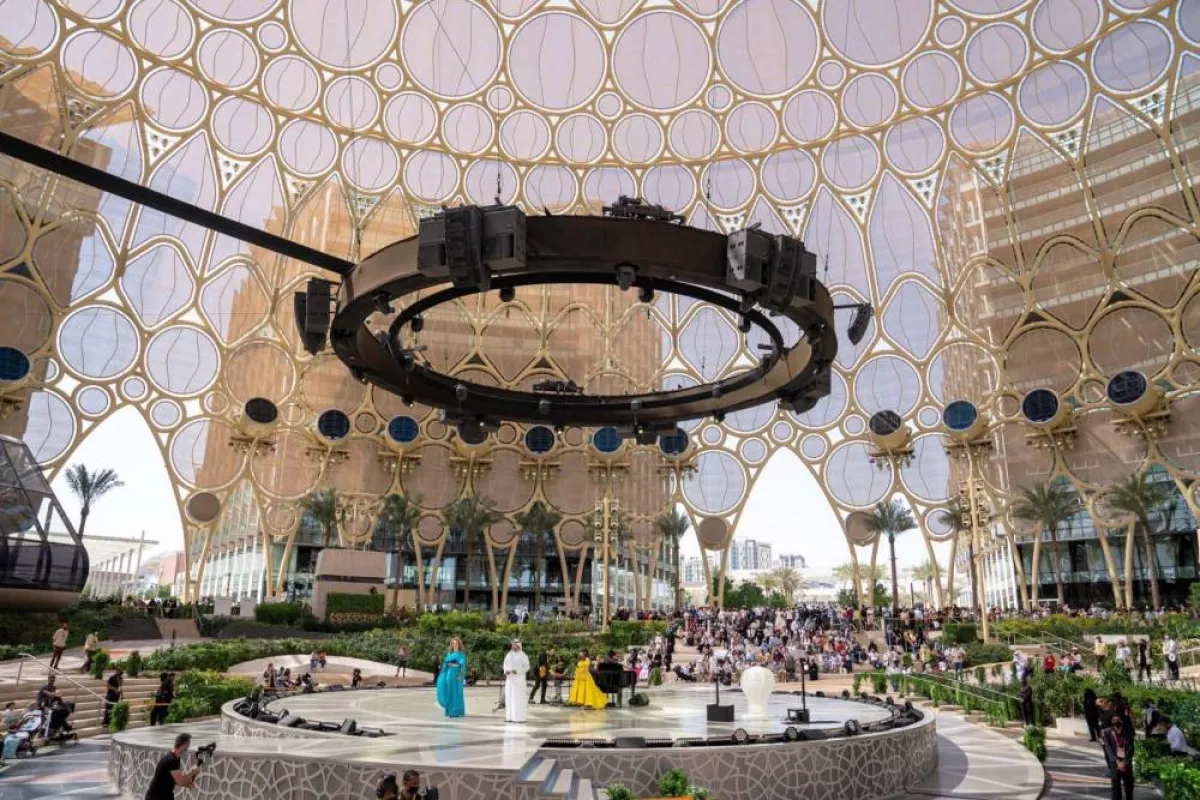 إضاءة قبة الوصل. الصورة من "وام"