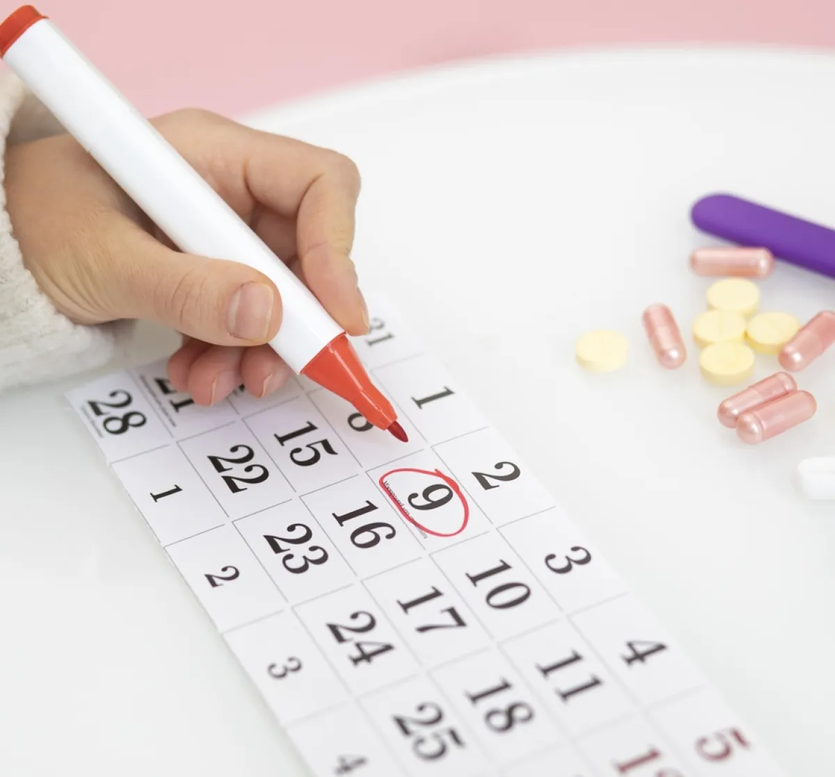 صورة لحساب وقت الدورة الشهرية