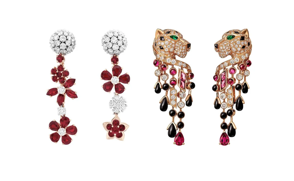 أقراط أذن بالتصميم العنقودي