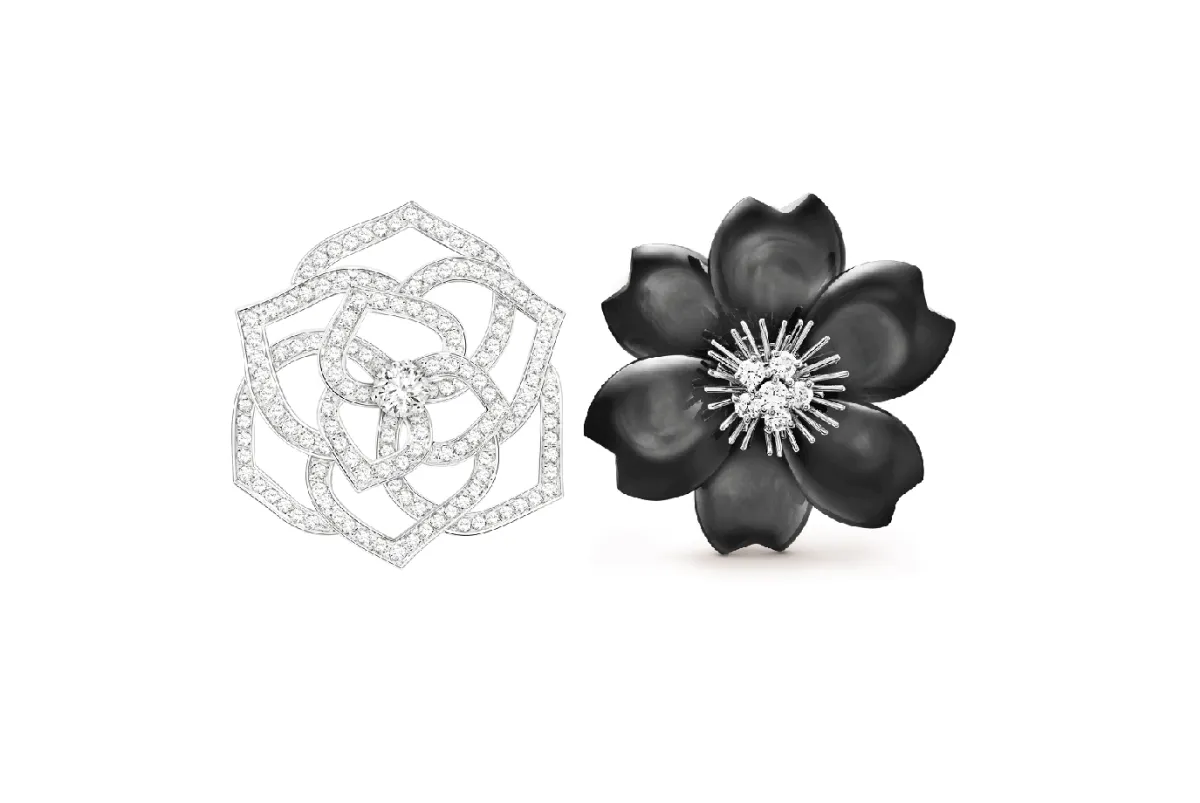 موديلات بروش بشكل زهور لربيع 2022