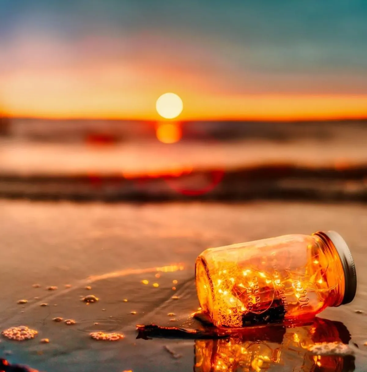 صورة للشمس وقت الغروب