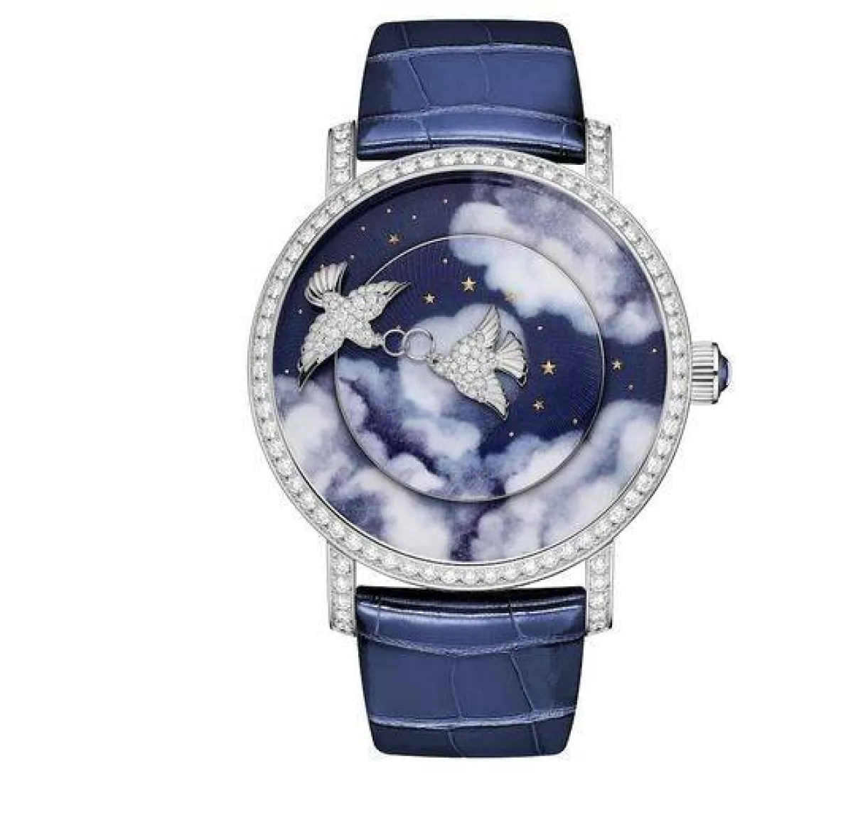 ساعة بنقوش الطيور من شوميه Chaumet