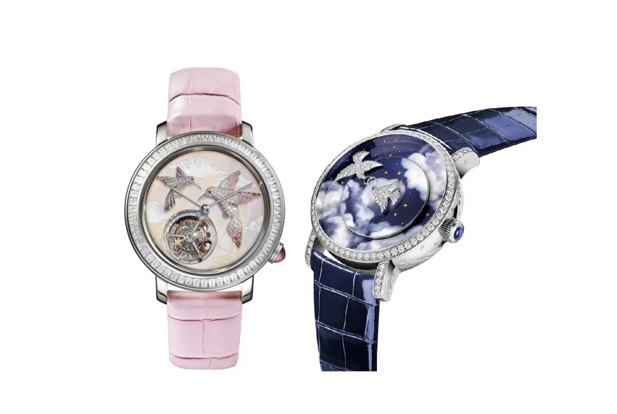 ساعات أنيقة بنقوش الطيور لربيع 2022