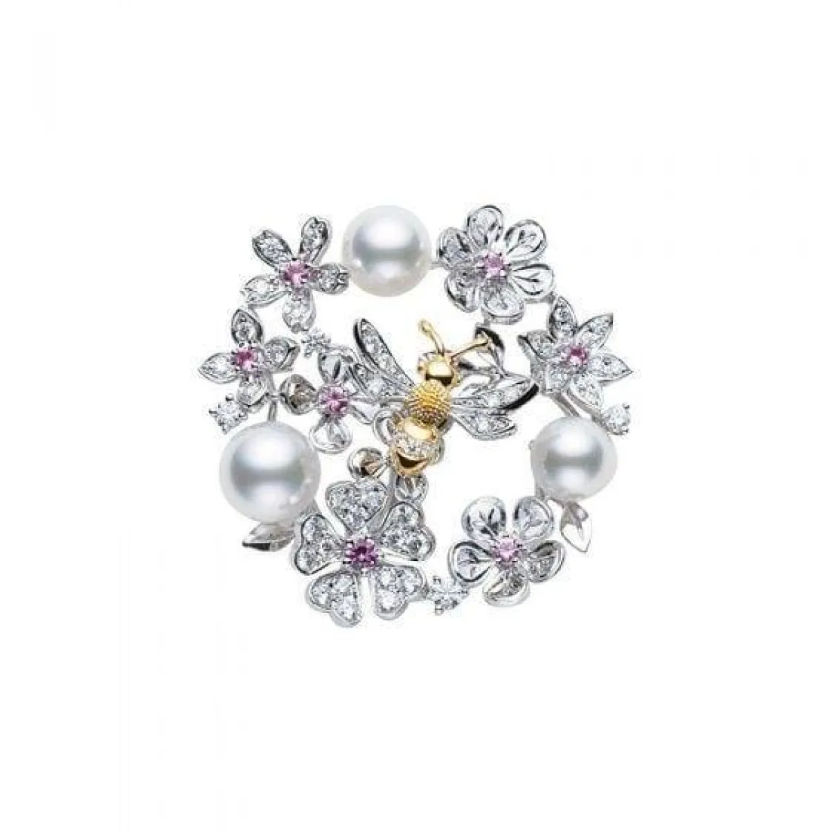 بروش Floral Akoya من ميكيموتو Mikimoto  